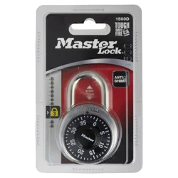 Master Lock Combination Padlock Black Silver