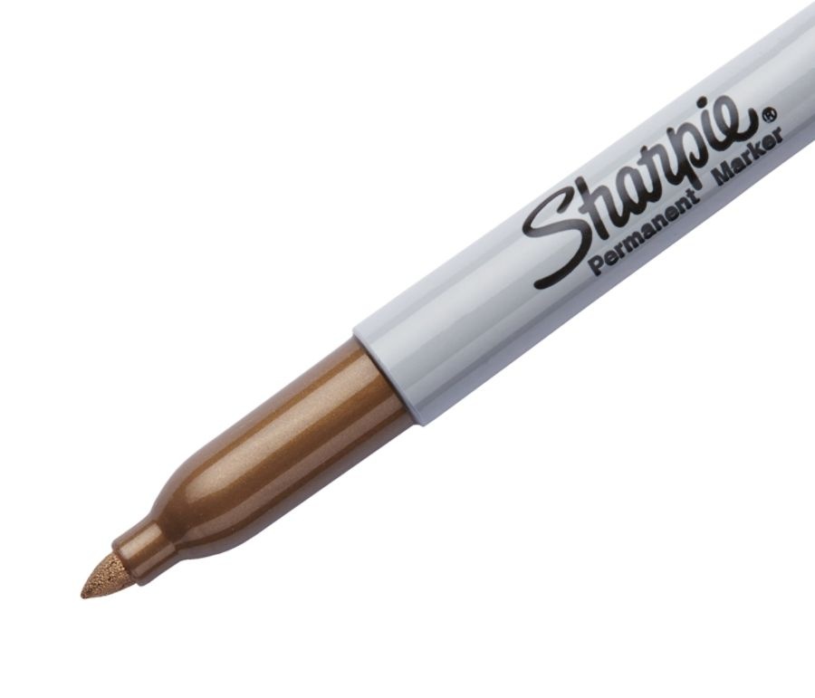 slide 3 of 5, Sharpie Metallic Permanent Markers, Fine Point, Gold Ink, Pack Of 4, 4 ct