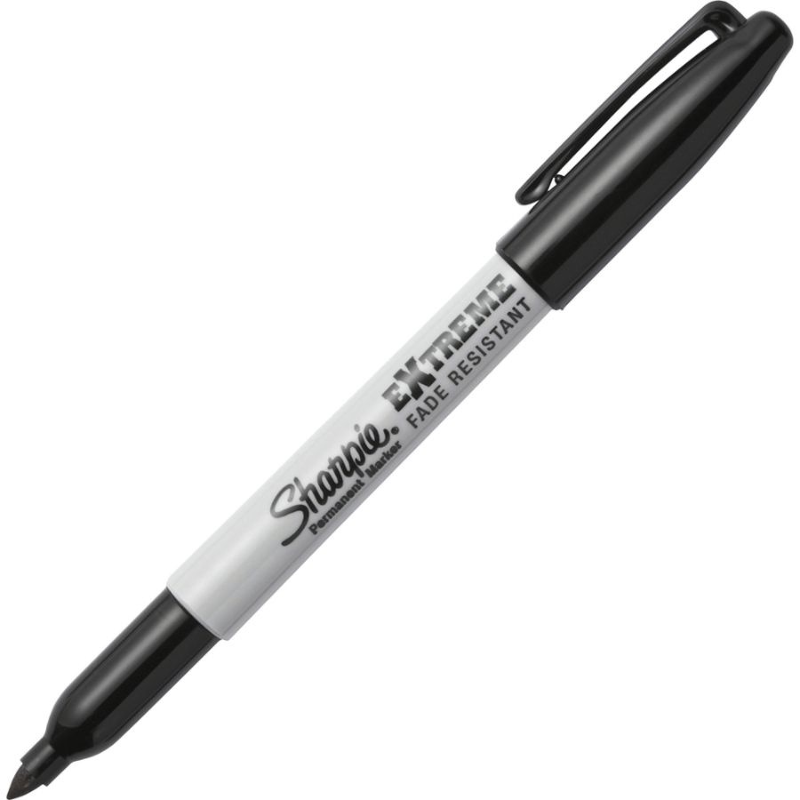 slide 5 of 8, Sharpie Extreme Permanent Markers, Fine Point, Black, Pack Of 12, 12 ct