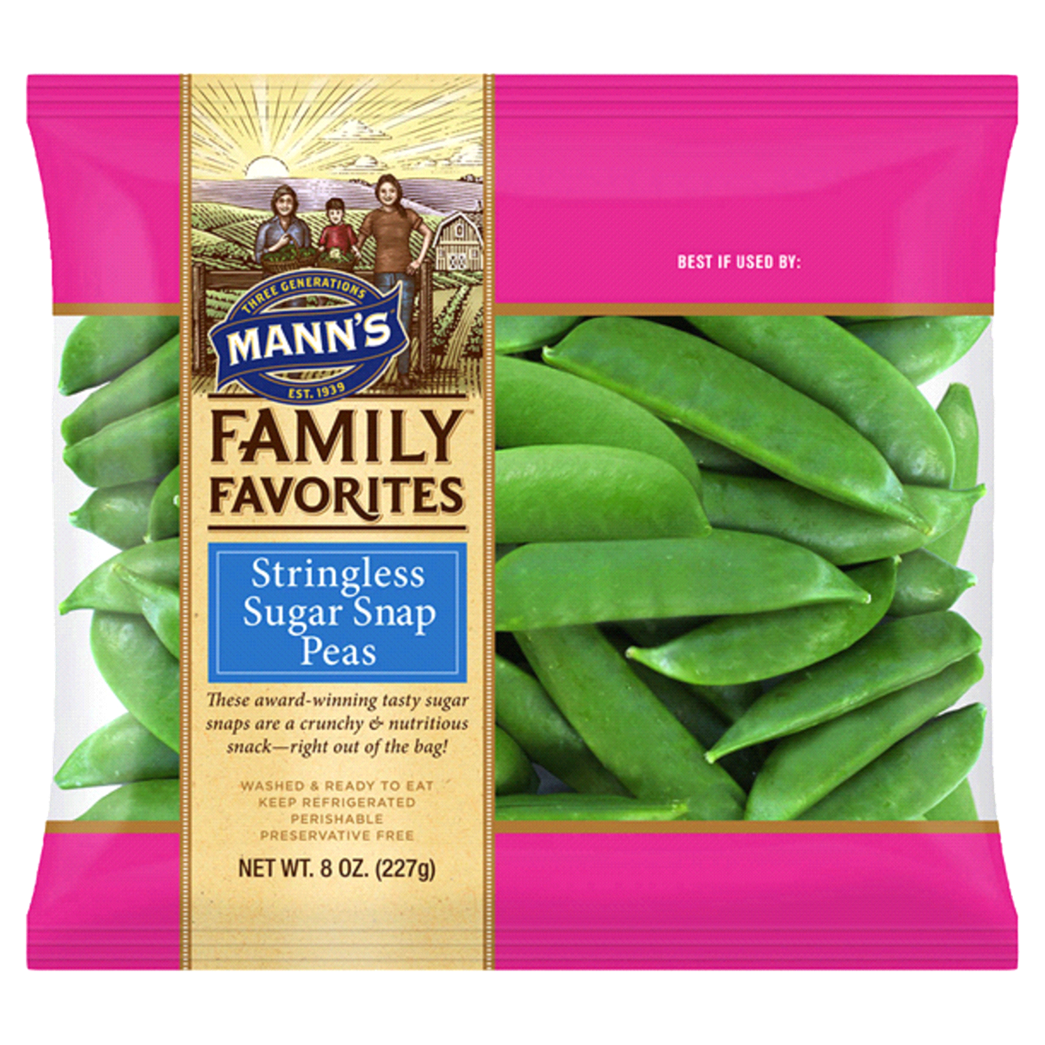 slide 1 of 2, Mann's Sugar Snap Peas, 8 oz, 8 oz