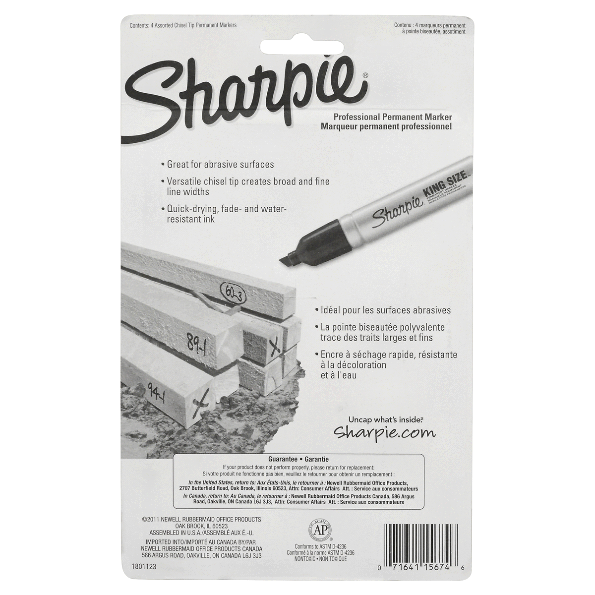 slide 2 of 7, Sharpie Pro King Size Permanent Markers Assorted, 4 ct