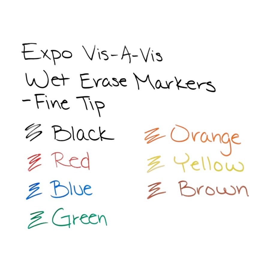 slide 2 of 4, Expo Vis-?-Vis Wet-Erase Presentation Markers, Black, Pack Of 5, 5 ct