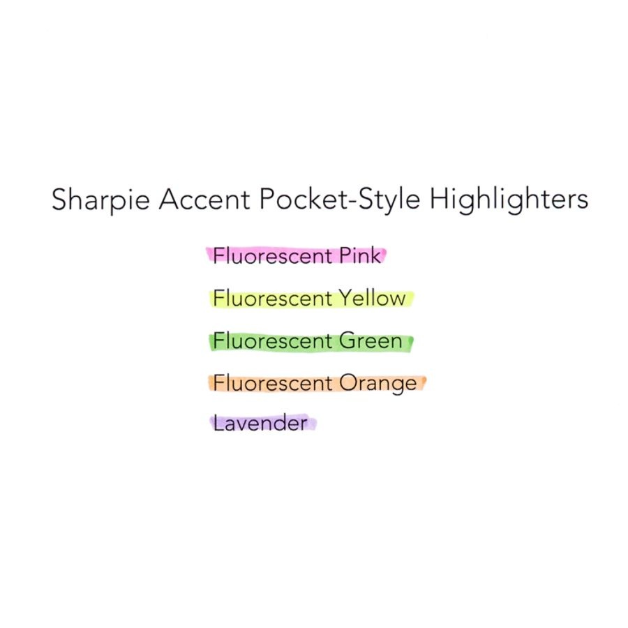 slide 5 of 5, Sharpie Accent Pocket Highlighters, Yellow, Pack Of 6, 6 ct