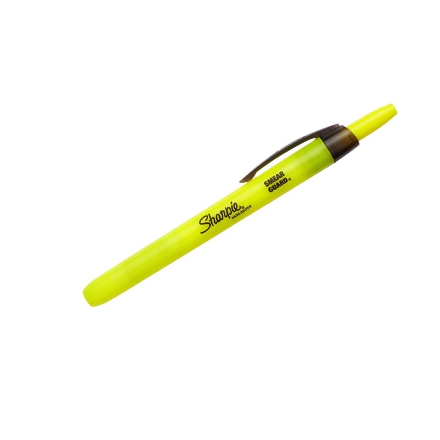 slide 6 of 6, Sharpie Accent Retractable Highlighters, Fluorescent Yellow, Pack Of 3, 3 ct