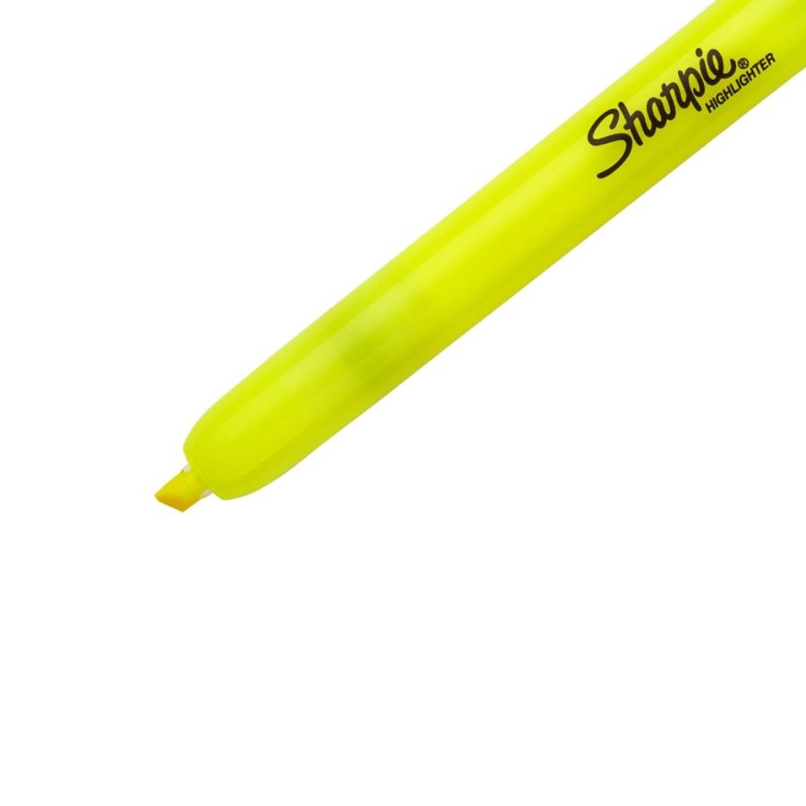 slide 3 of 6, Sharpie Accent Retractable Highlighters, Fluorescent Yellow, Pack Of 3, 3 ct