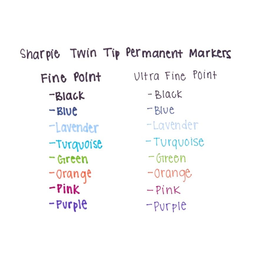 slide 3 of 6, Sharpie Twin-Tip Permanent Marker, Black, 1 ct