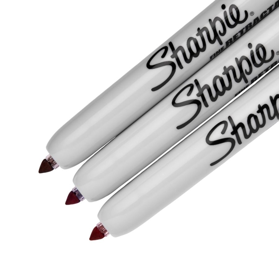 slide 5 of 6, Sharpie Retractable Fine Point Permanent Markers - Assorted, 2 pk; 3 ct