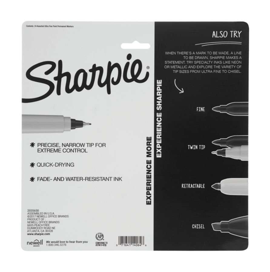 slide 6 of 6, Sharpie Ultra Fine Electro Pop Marker - Multicolor, 24 ct