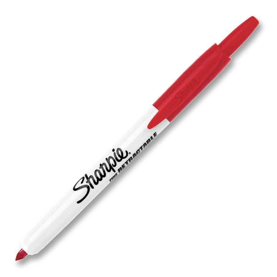 slide 2 of 2, Sharpie Retractable Permanent Marker, Red, 1 ct