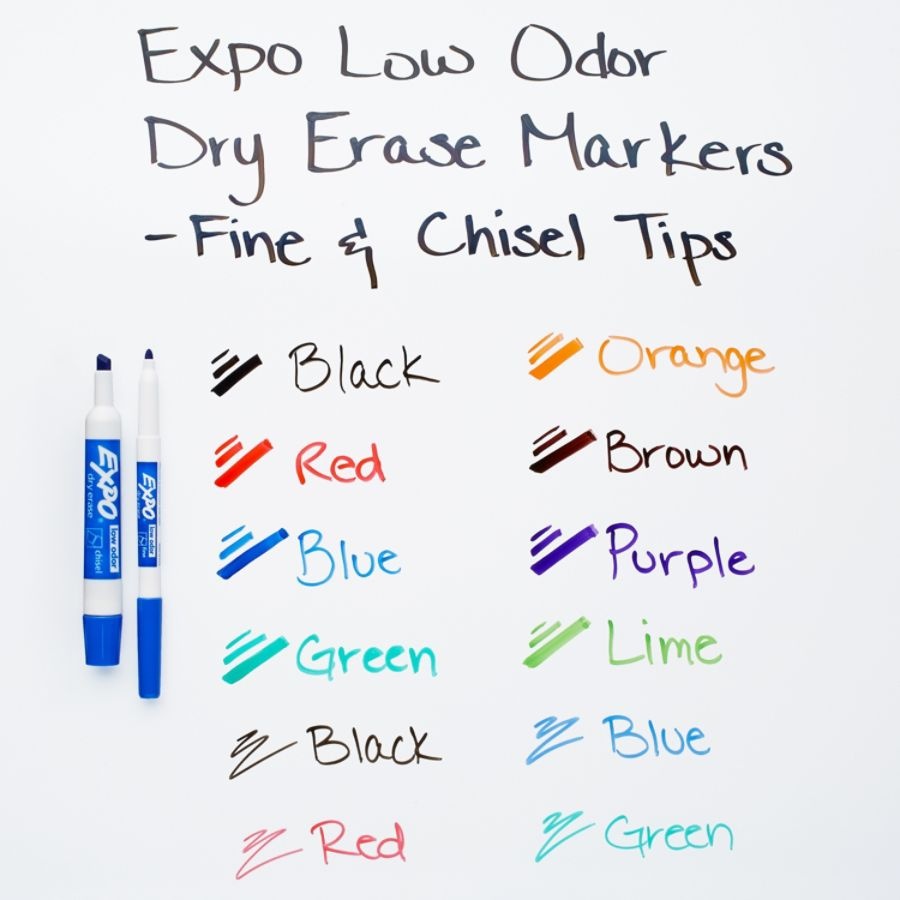 slide 3 of 8, Expo Low-Odor Dry-Erase Kit, Assorted Colors, 1 ct