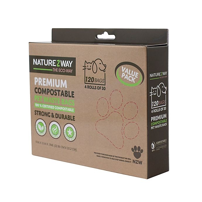 slide 3 of 3, NaturEZway Compostable Pet Waste Bags, 120 ct