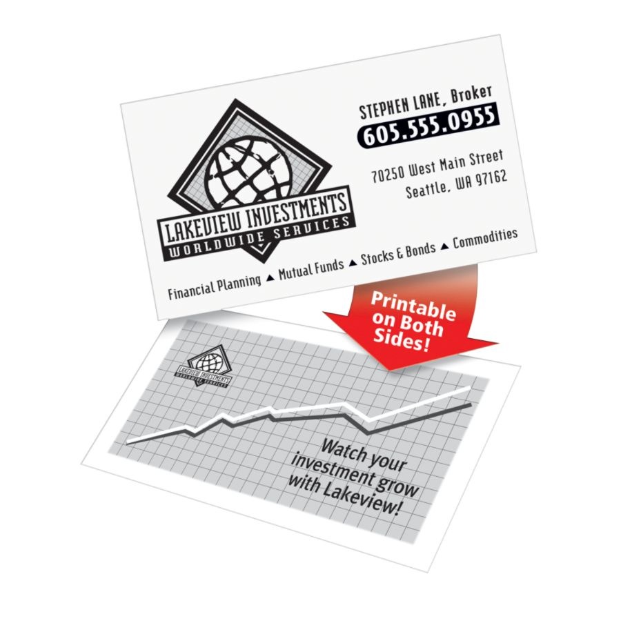 slide 3 of 5, Avery Laser Two-Sided Printable Clean Edge Business Cards - White, 200 ct