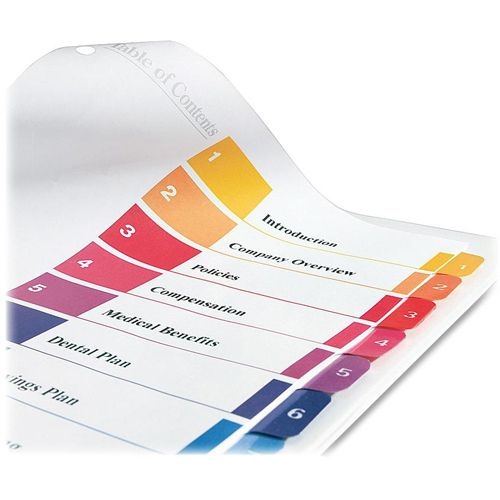 slide 4 of 9, Avery Ready Index 20% Recycled Table Of Contents Dividers, 1-10 Tab - Multicolor, 1 ct