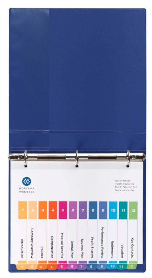 slide 8 of 10, Avery Ready Index 20% Recycled Table Of Contents Dividers, 1-12 Tab, Multicolor, 1 ct