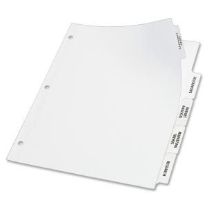 slide 2 of 9, AveryIndex Maker Big Tab Clear Label Dividers, 5-Tab Set, 1 ct