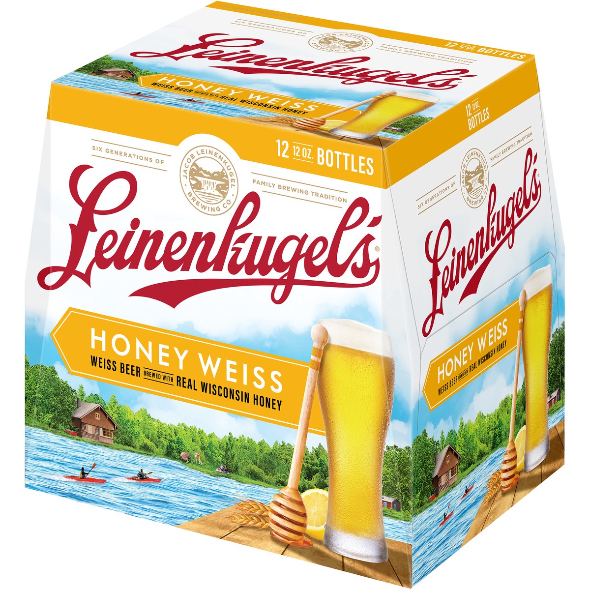 slide 7 of 9, Leinenkugel's Honey Weiss Craft Beer, 4.9% ABV, is a pale gold beer that blends the traditional taste of an American Weiss beer with sweet tones of real honey. If you're looking for a perfect, refreshing drink for a warm day, grab a 12-pack of this award., 288 oz