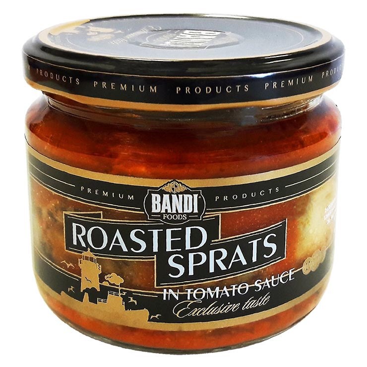 slide 1 of 1, Bandi Roasted Sprats In Tomato Sauce, 9.9