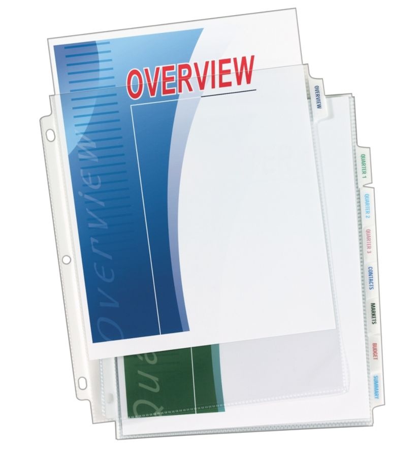 slide 3 of 7, Avery Index Maker Clear Label Three-Hole Punch View Dividers, Letter, 8/Set, 1 ct