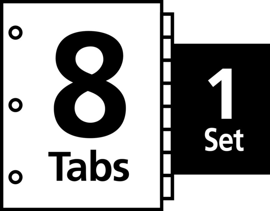 slide 5 of 7, Avery Index Maker Clear Label Three-Hole Punch View Dividers, Letter, 8/Set, 1 ct