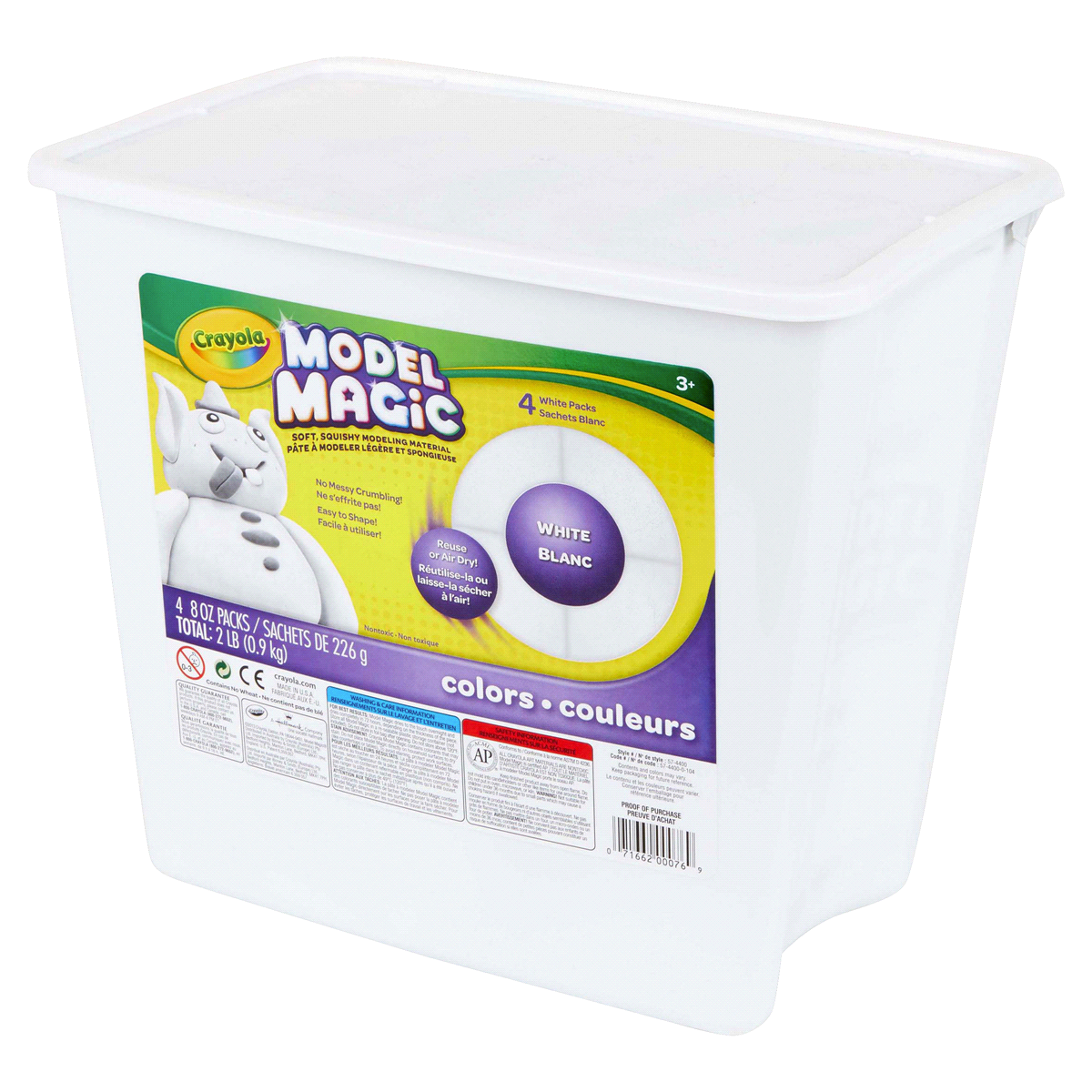 slide 6 of 8, Crayola Model Magic Modeling Compound White, 32 oz