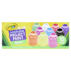 Crayola Neon Washable Project Paint 10 - 2 fl oz Bottles