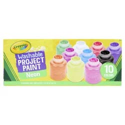 Crayola Neon Washable Project Paint 10 - 2 fl oz Bottles