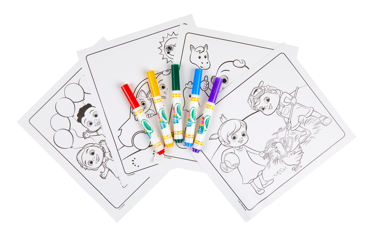 slide 3 of 7, Crayola Color Wonder, Cocomelon Coloring Pages & Mess Free Markers, Gift, 1 ct