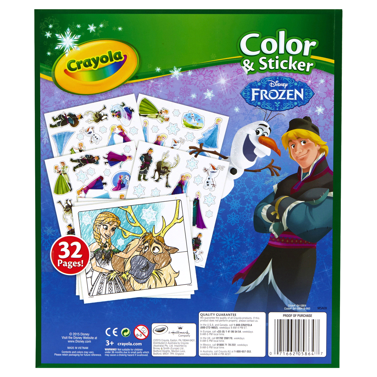 slide 12 of 12, Crayola Color & Sticker Book Frozen - Each, 1 ct