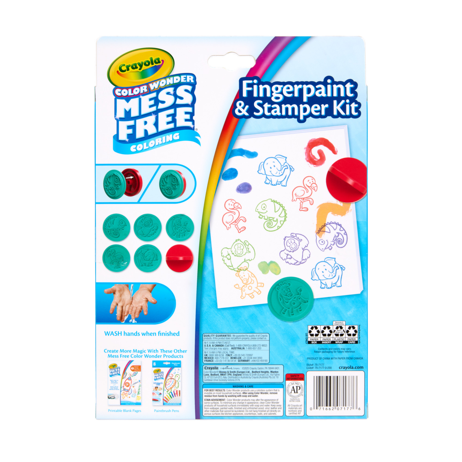 slide 2 of 4, Crayola Color Wonder Mess Free Fingerpaint and Stamper Kit for Kids, 1 ct