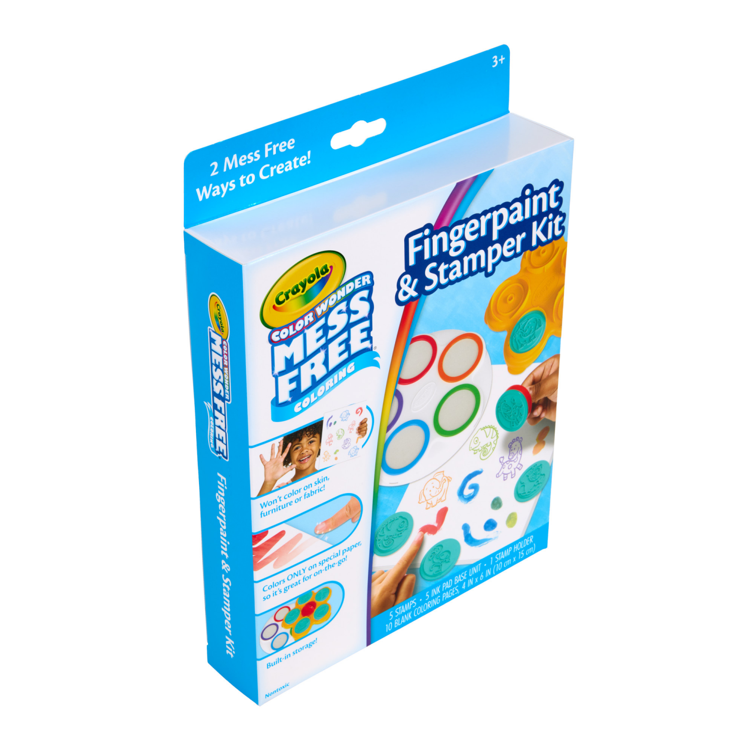 slide 3 of 4, Crayola Color Wonder Mess Free Fingerpaint and Stamper Kit for Kids, 1 ct