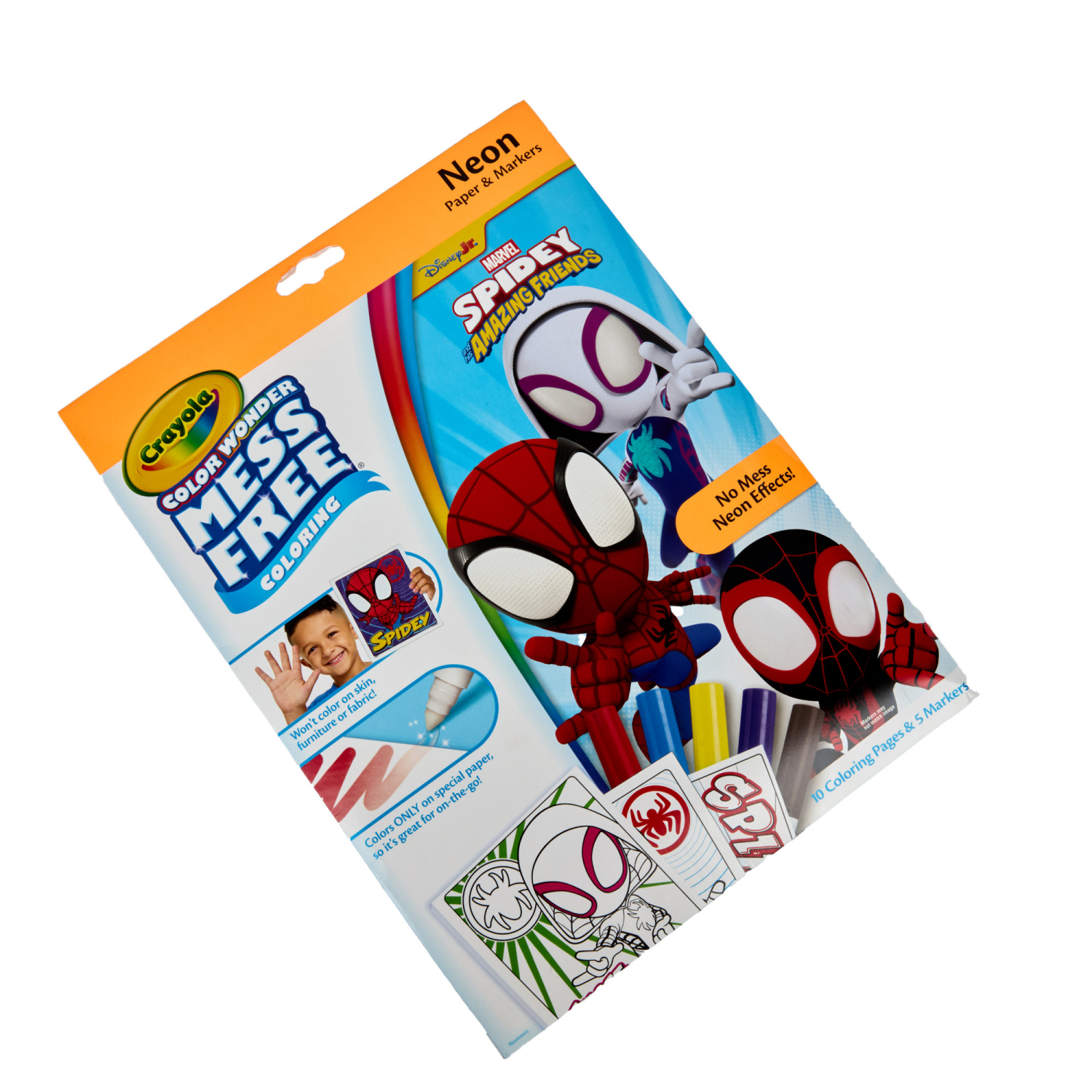 slide 3 of 5, Crayola Color Wonder Spidey and His Amazing Friends Neon Coloring Kit, Neon Spiderman Coloring Pages, 1 ct