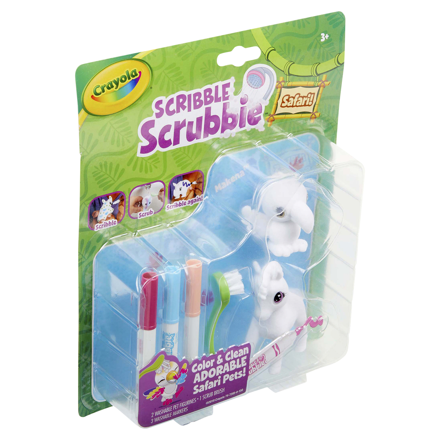 slide 2 of 4, Crayola Scribble Scrubbie Safari Animal Toy Set, Ages 3+, 2 ct
