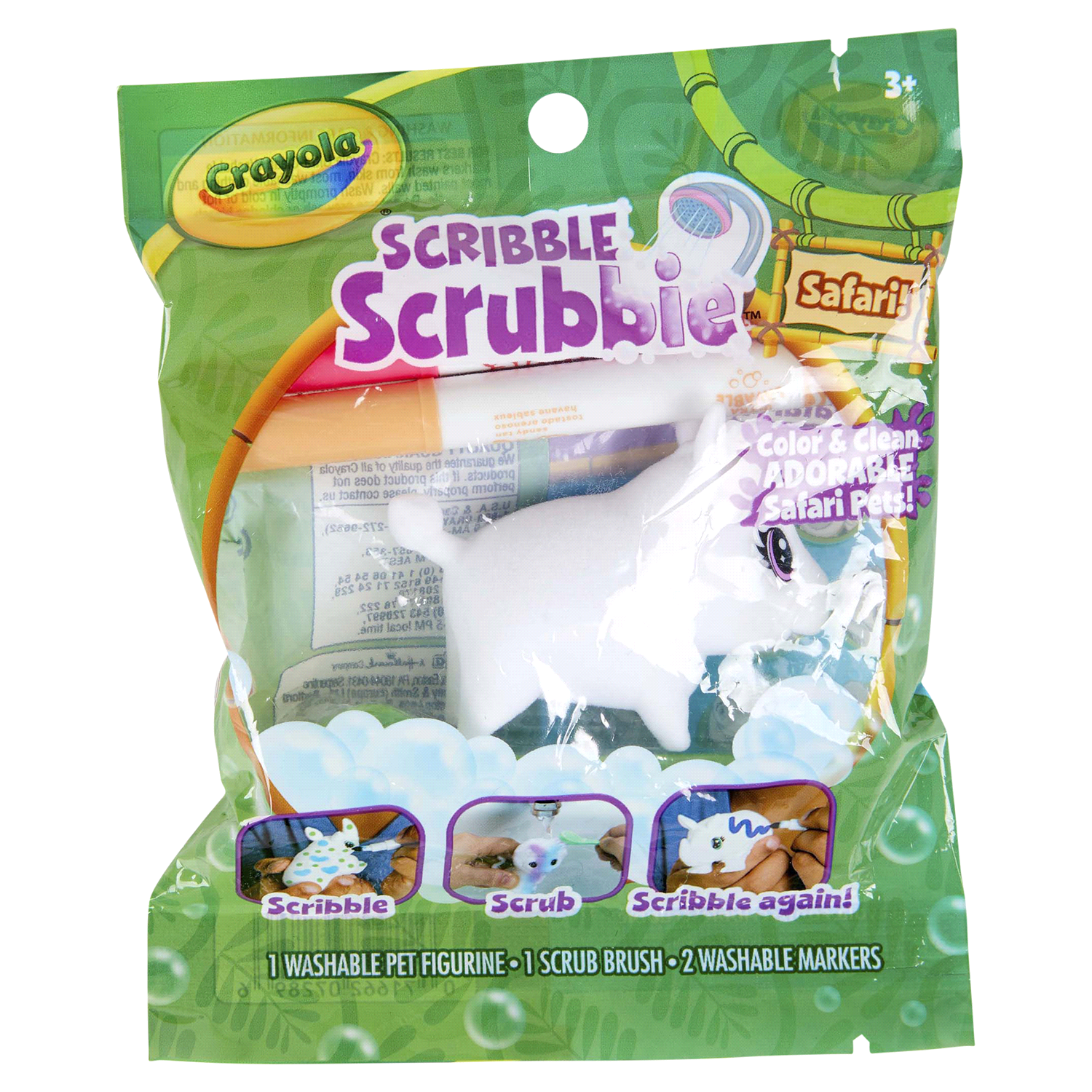 slide 2 of 5, Crayola Scribble Scrubbie Safari Animals, Creative Toy, 24 ct