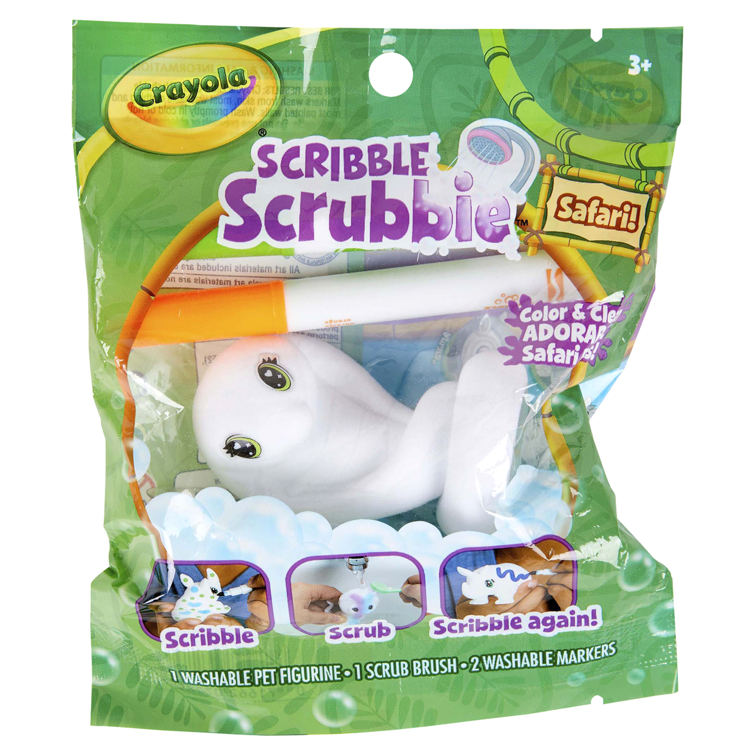 slide 3 of 5, Crayola Scribble Scrubbie Safari Animals, Creative Toy, 24 ct