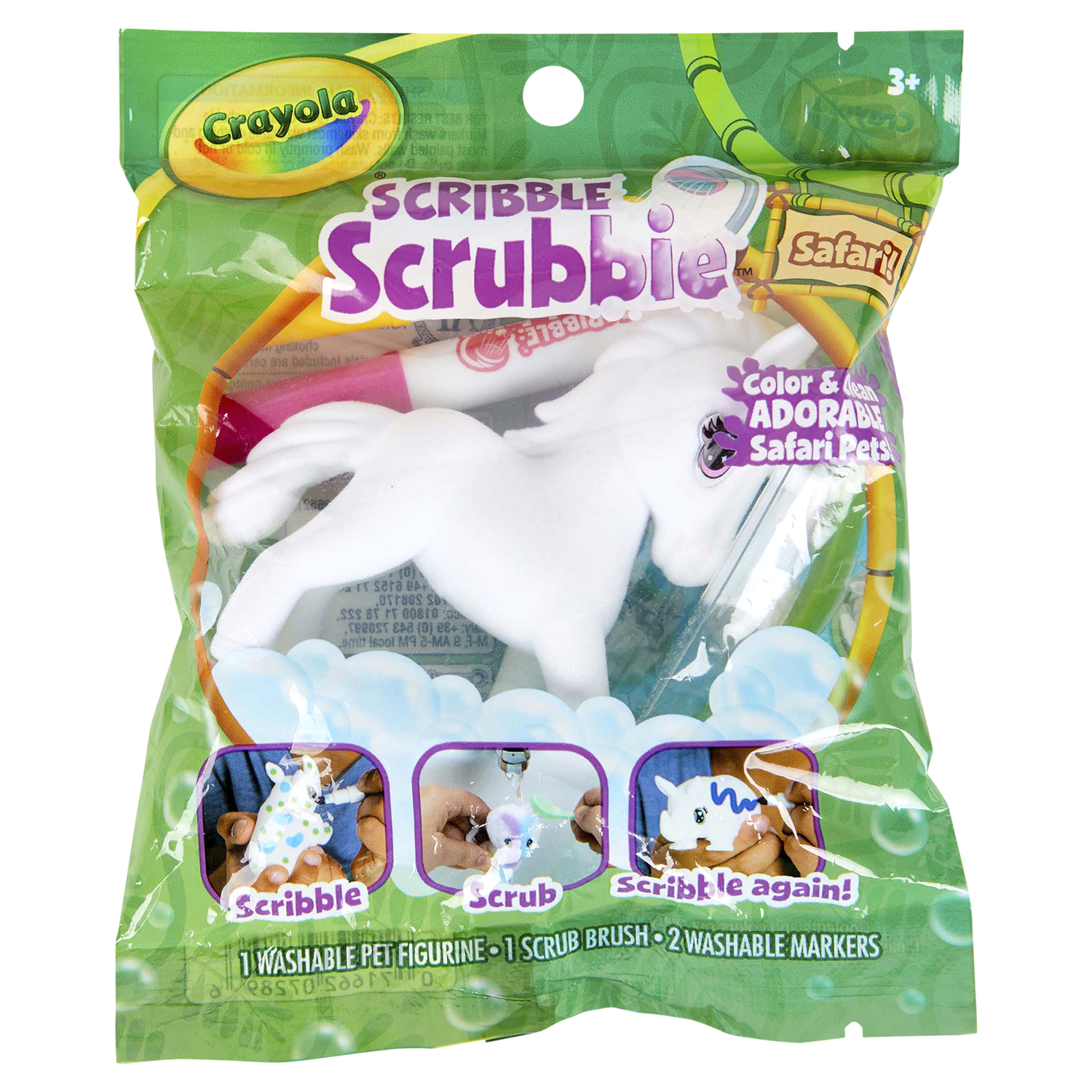 slide 4 of 5, Crayola Scribble Scrubbie Safari Animals, Creative Toy, 24 ct