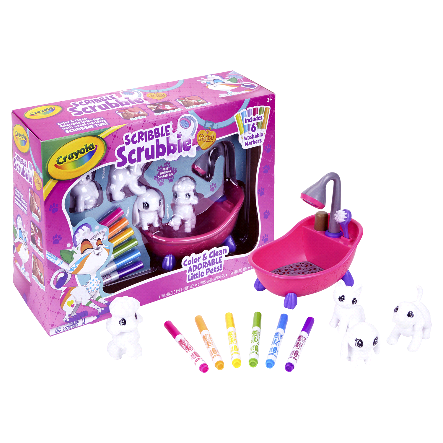 slide 2 of 3, Crayola Scribble Scrubbies Tub Play Set, 12 pc