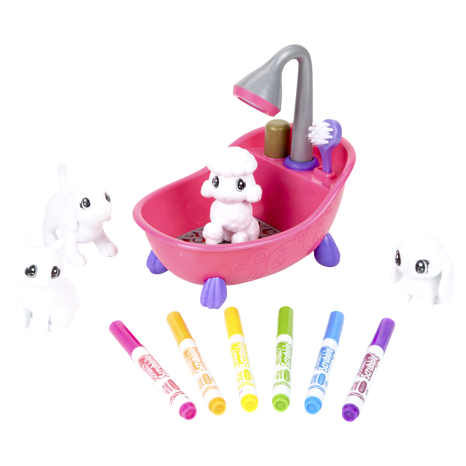 slide 3 of 3, Crayola Scribble Scrubbies Tub Play Set, 12 pc