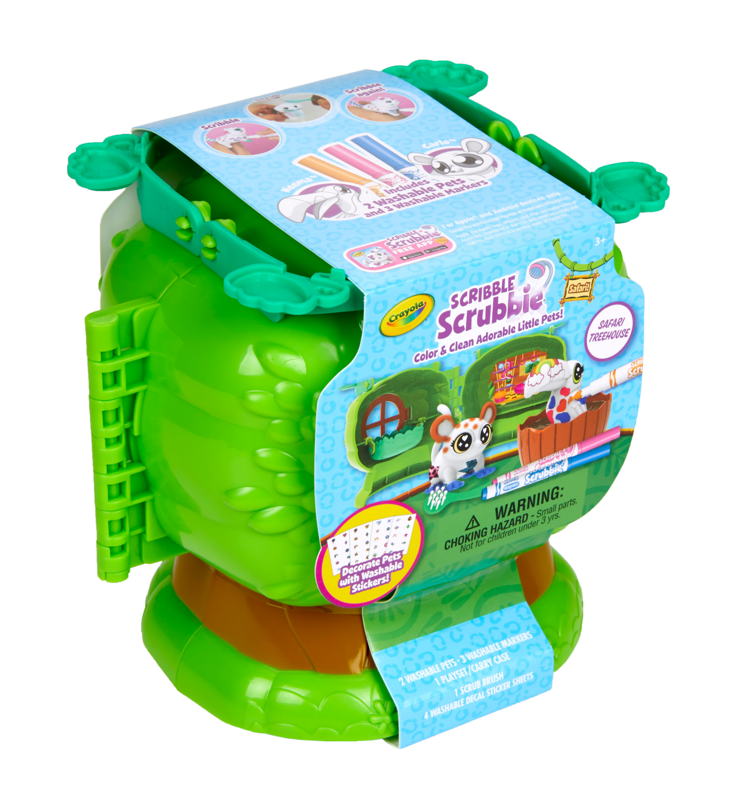 slide 4 of 4, Crayola Scribble Scrubbie Safari Treehouse, 1 ct