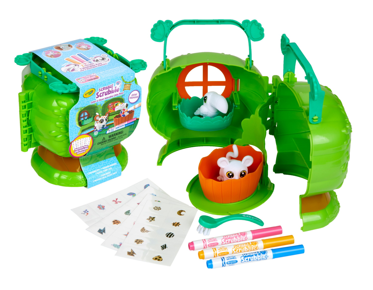 slide 3 of 4, Crayola Scribble Scrubbie Safari Treehouse, 1 ct