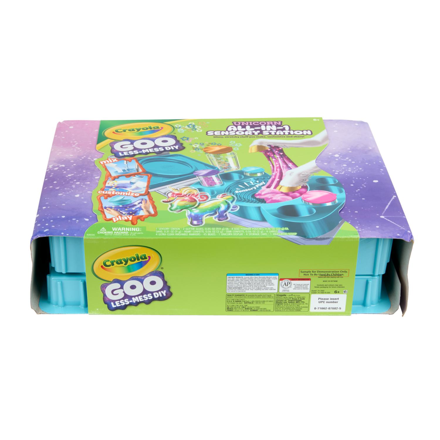 slide 2 of 5, Crayola Unicorn All-In-1 Sensory Art Station, Slimy Goo DIY Art Kit, Less-Mess Craft Set, Customizable Sensory Putty, Unicorn Toys & Gifts, Ages 6+, 1 ct