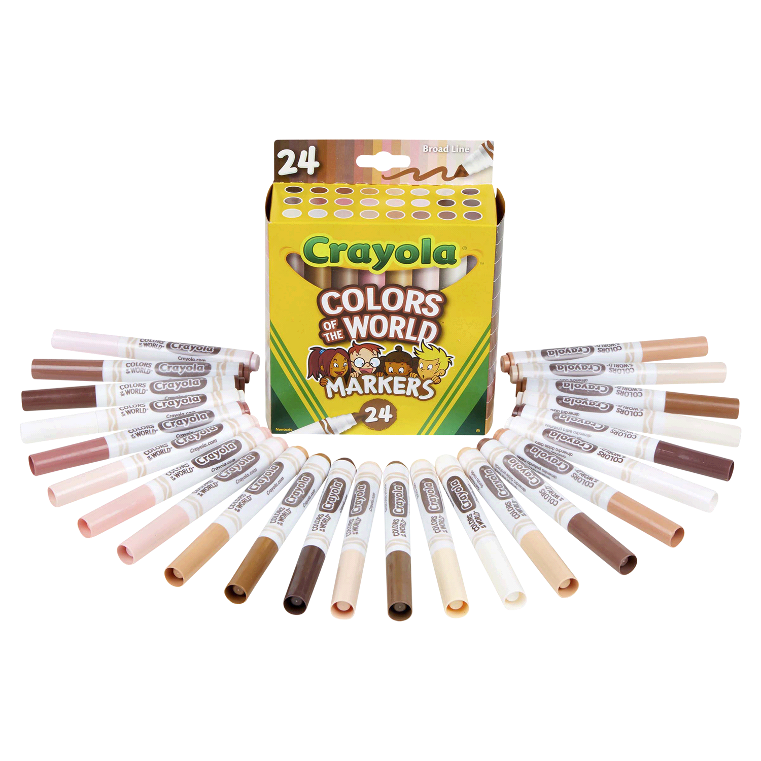 slide 4 of 4, Crayola 24ct Colors of the World Markers, 24 ct