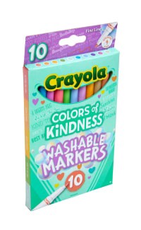 slide 25 of 25, Crayola Colors of Kindness Fine Tip Markers, Assorted Colors, 10 ct