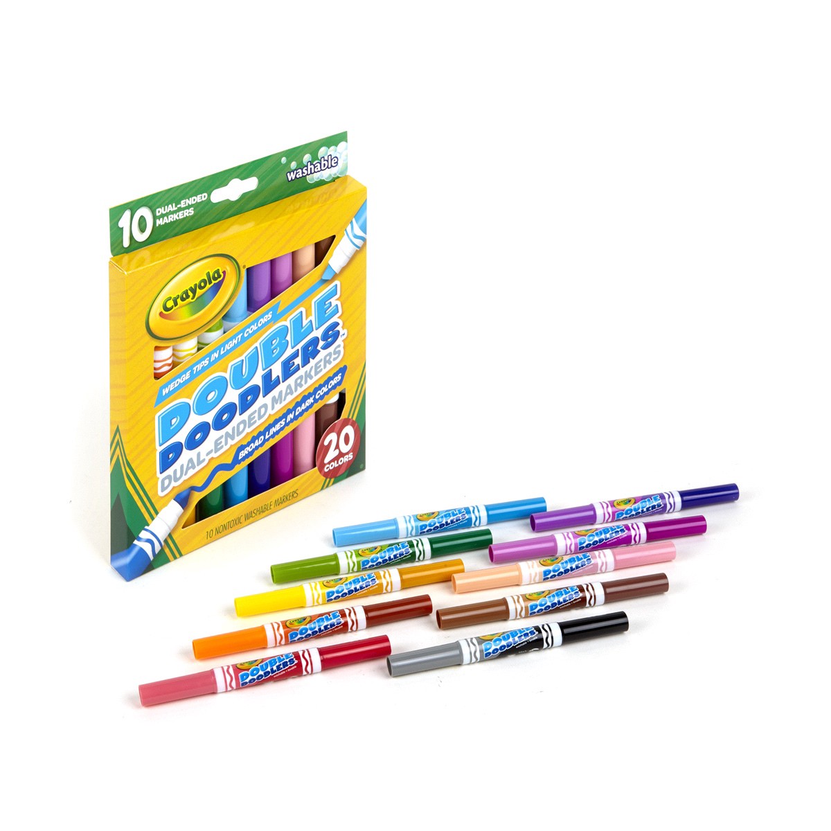 slide 2 of 9, Crayola Washable Markers Dual-tip, 10 ct