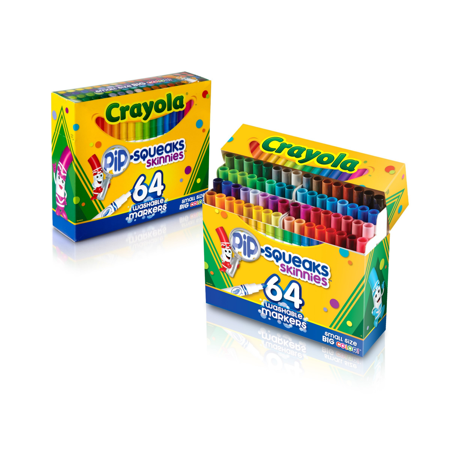 slide 5 of 5, Crayola Pip-Squeaks Skinnies Markers Washable, 64 ct