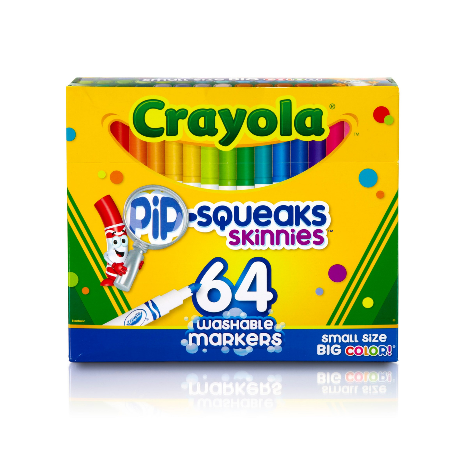 slide 1 of 5, Crayola Pip-Squeaks Skinnies Markers Washable, 64 ct