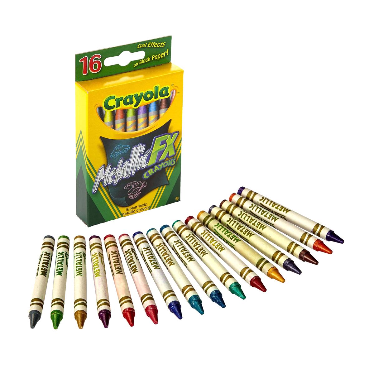 slide 5 of 5, Crayola 16Ct Met Crayons, 16 ct