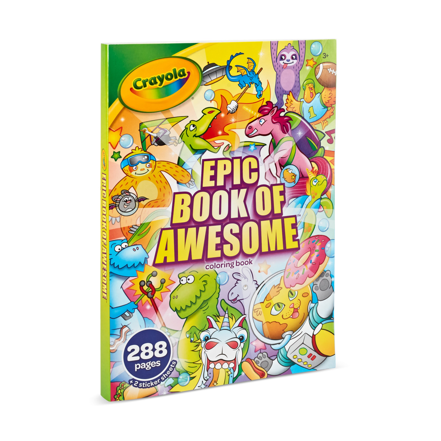 slide 3 of 5, Crayola All-in-One Epic Book Of Awesome Animal Coloring Book, 1 ct