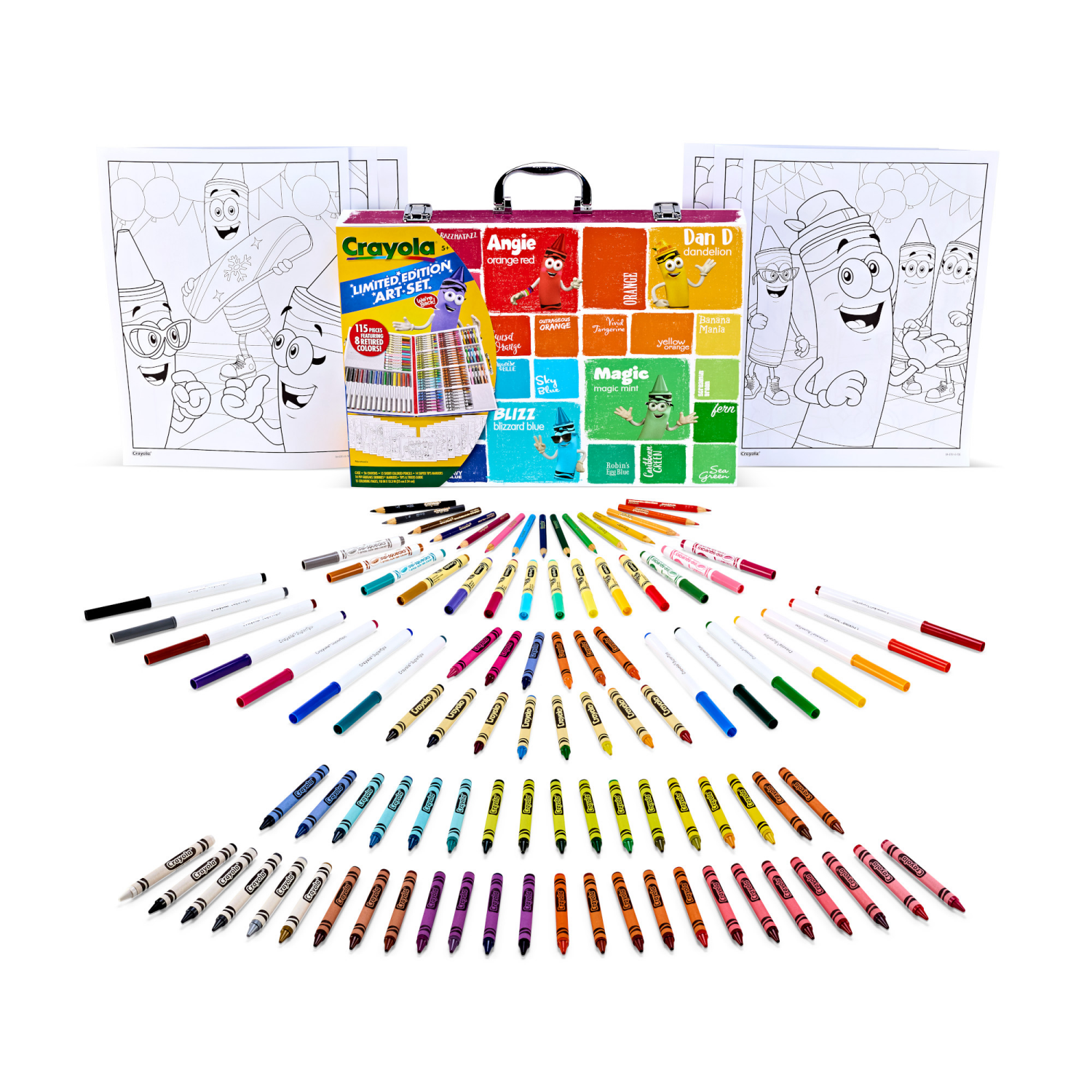 slide 5 of 5, Crayola Limited Edition Coloring Set, 115 Pieces, Art Supplies, Gift for Kids Ages 5 & Up, 115 ct