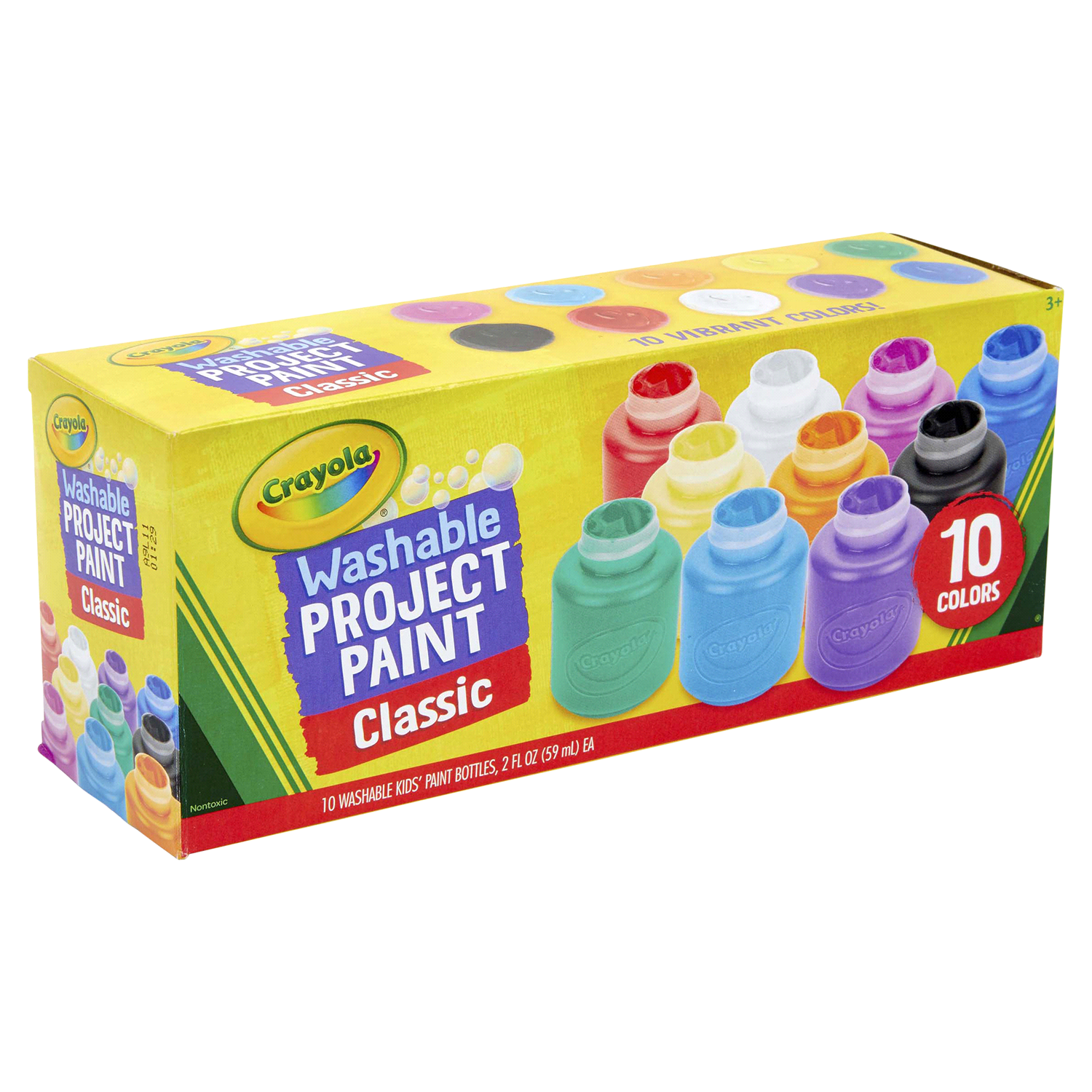 slide 1 of 3, Crayola Kids' Paint Washable Classic Colors, 10 ct; 2 oz