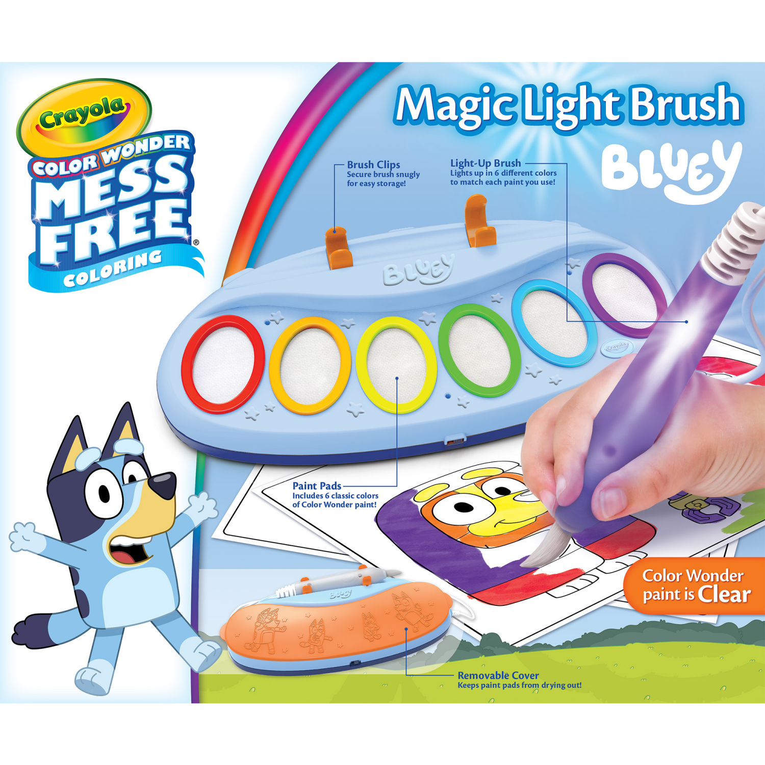 slide 2 of 2, Crayola Color Wonder Magic Light Brush - Bluey, 1 ct